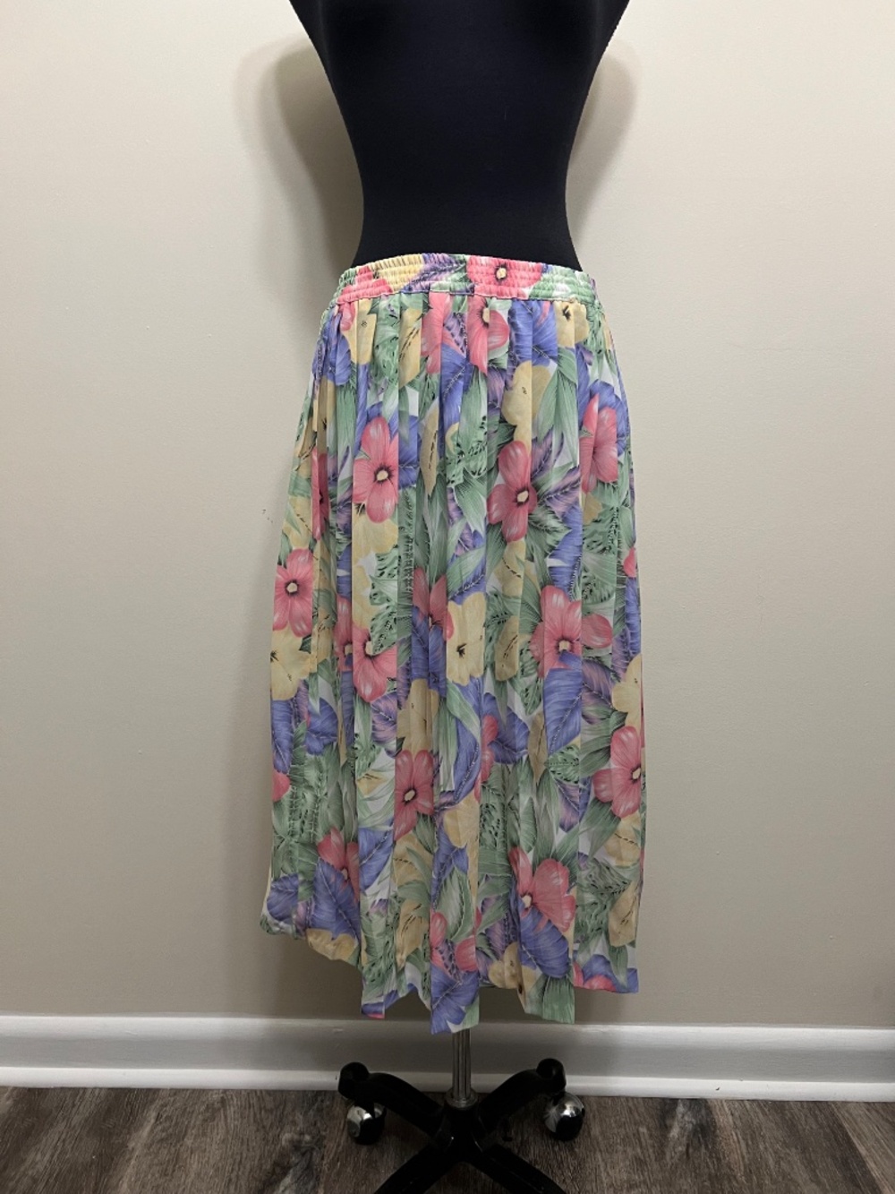 Alfred Dunner Floral A-Line Skirt - Pink, Purple, Green